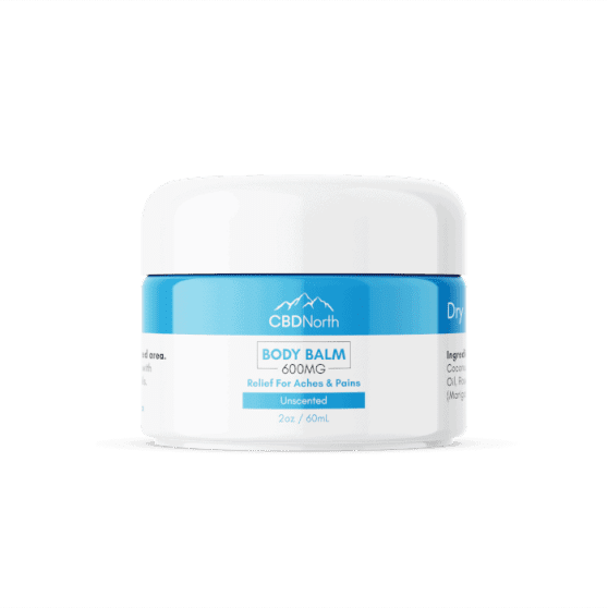 CBDNorth 600mg Unscented CBD Body Balm jar for aches and pains 60ml – buy CBD pain cream Canada